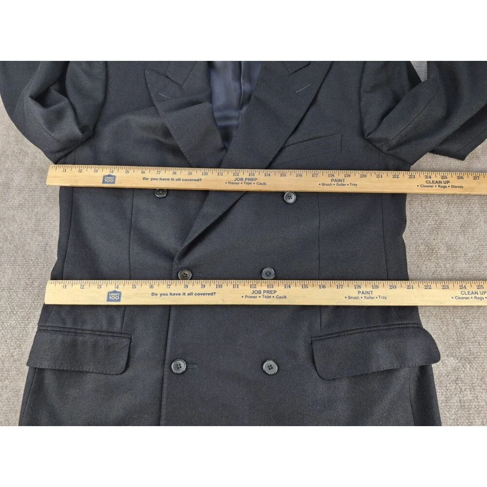 Ermenegildo Zegna Taglio Exclusivo Sport Coat US 44L Men Black Wool/Cashmere DB